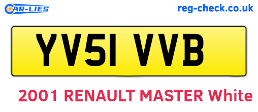 YV51VVB are the vehicle registration plates.
