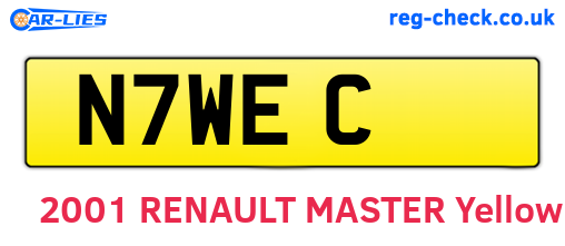 N7WEC are the vehicle registration plates.