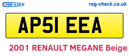 AP51EEA are the vehicle registration plates.