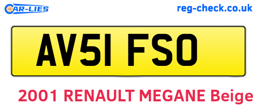AV51FSO are the vehicle registration plates.