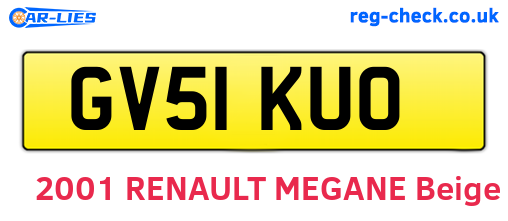 GV51KUO are the vehicle registration plates.