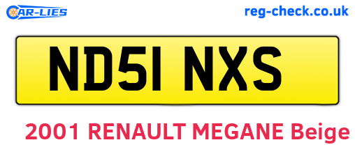 ND51NXS are the vehicle registration plates.