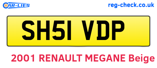 SH51VDP are the vehicle registration plates.