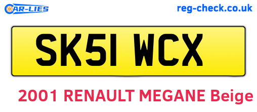 SK51WCX are the vehicle registration plates.