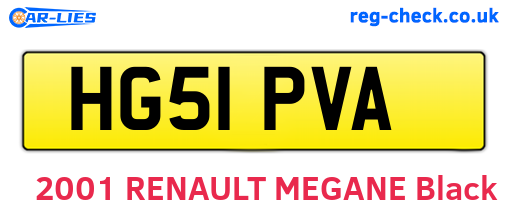 HG51PVA are the vehicle registration plates.
