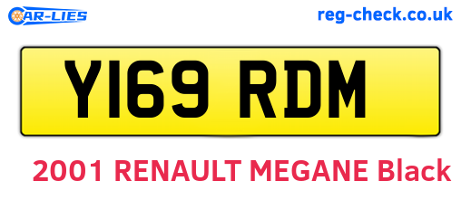 Y169RDM are the vehicle registration plates.