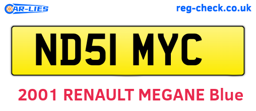 ND51MYC are the vehicle registration plates.