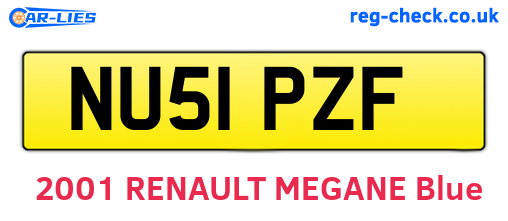 NU51PZF are the vehicle registration plates.