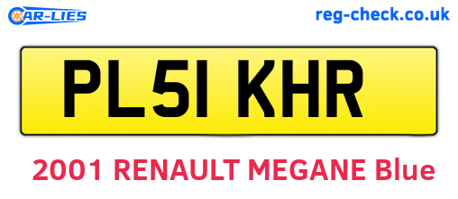 PL51KHR are the vehicle registration plates.