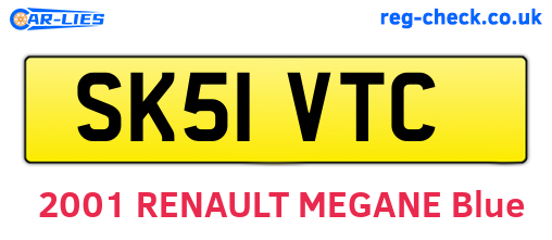 SK51VTC are the vehicle registration plates.