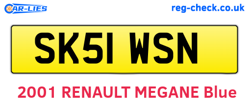 SK51WSN are the vehicle registration plates.