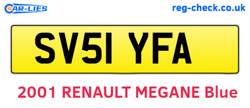 SV51YFA are the vehicle registration plates.