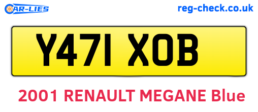 Y471XOB are the vehicle registration plates.