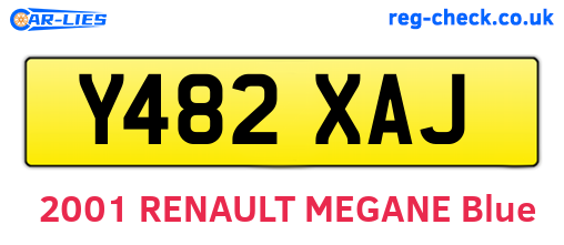Y482XAJ are the vehicle registration plates.