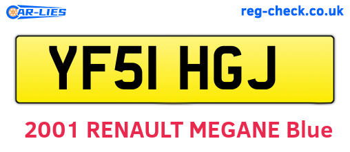 YF51HGJ are the vehicle registration plates.
