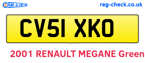 CV51XKO are the vehicle registration plates.