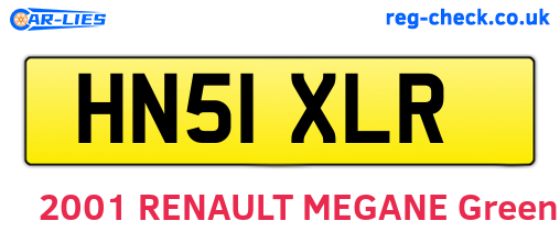 HN51XLR are the vehicle registration plates.