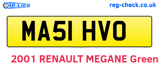 MA51HVO are the vehicle registration plates.