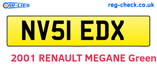 NV51EDX are the vehicle registration plates.