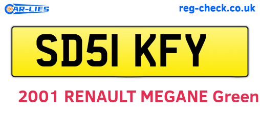 SD51KFY are the vehicle registration plates.