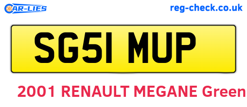 SG51MUP are the vehicle registration plates.