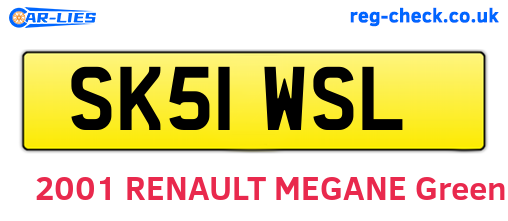 SK51WSL are the vehicle registration plates.