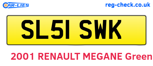 SL51SWK are the vehicle registration plates.