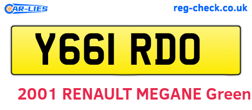 Y661RDO are the vehicle registration plates.