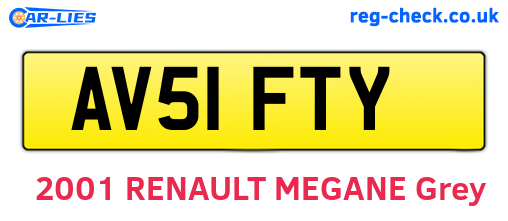 AV51FTY are the vehicle registration plates.