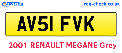 AV51FVK are the vehicle registration plates.