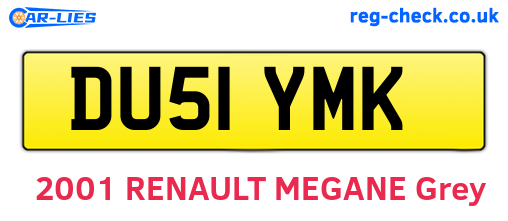 DU51YMK are the vehicle registration plates.