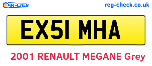 EX51MHA are the vehicle registration plates.