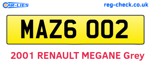 MAZ6002 are the vehicle registration plates.