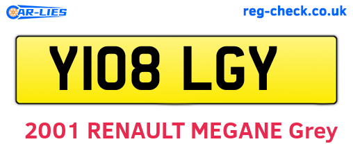 Y108LGY are the vehicle registration plates.