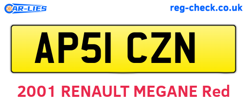 AP51CZN are the vehicle registration plates.