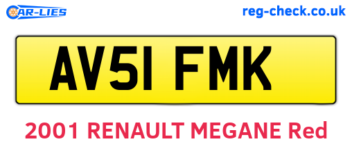 AV51FMK are the vehicle registration plates.
