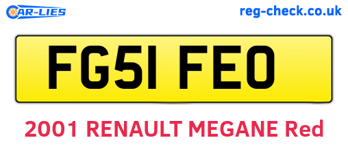 FG51FEO are the vehicle registration plates.