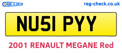 NU51PYY are the vehicle registration plates.