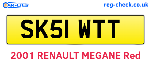 SK51WTT are the vehicle registration plates.