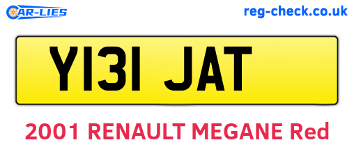 Y131JAT are the vehicle registration plates.