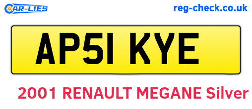 AP51KYE are the vehicle registration plates.