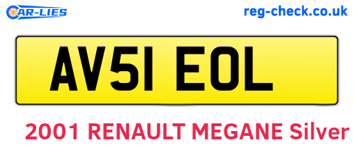 AV51EOL are the vehicle registration plates.