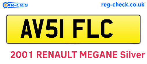 AV51FLC are the vehicle registration plates.