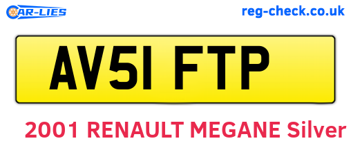 AV51FTP are the vehicle registration plates.