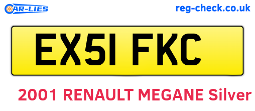 EX51FKC are the vehicle registration plates.