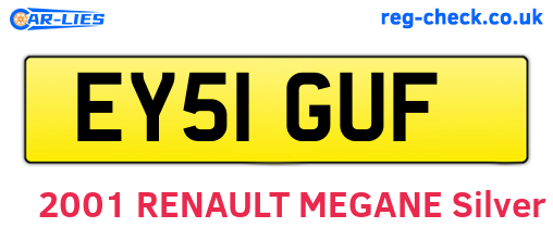 EY51GUF are the vehicle registration plates.