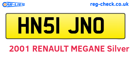 HN51JNO are the vehicle registration plates.