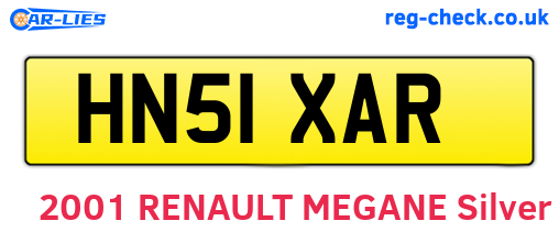HN51XAR are the vehicle registration plates.