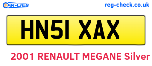 HN51XAX are the vehicle registration plates.