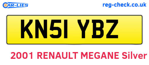 KN51YBZ are the vehicle registration plates.